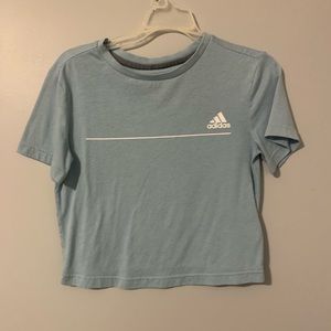 Blue adidas crop top